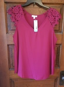 Stitch Fix Jella C Crochet Sleeve Blouse